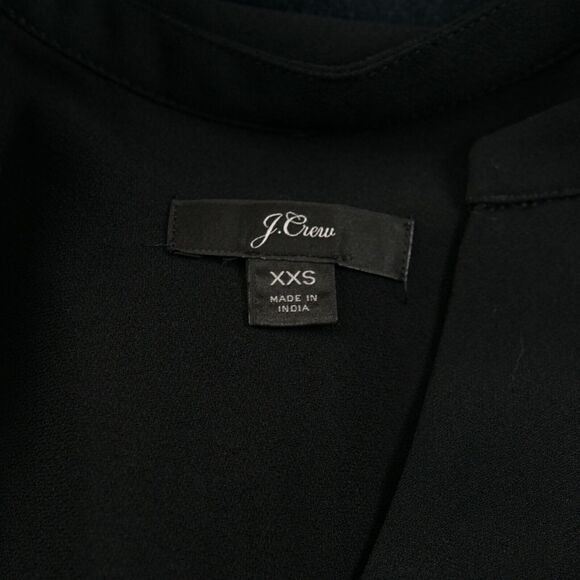 J Crew Open Neck V Neck 365 Crepe Top Womens Shirt Sz XXS - Picture 3 of 4